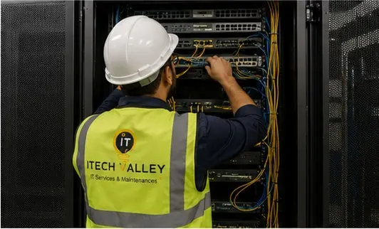 Network infrastructure deployment in an office environment